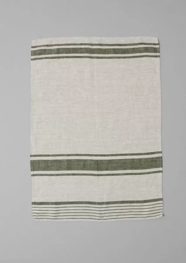 Toast Irregular Stripe Linen Tea Towel