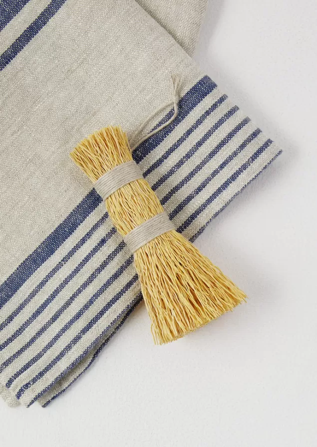 Toast Irregular Stripe Linen Tea Towel