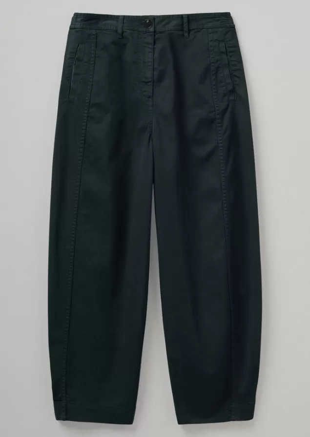 Women Toast Kathe Flat Front Cotton Twill Trousers