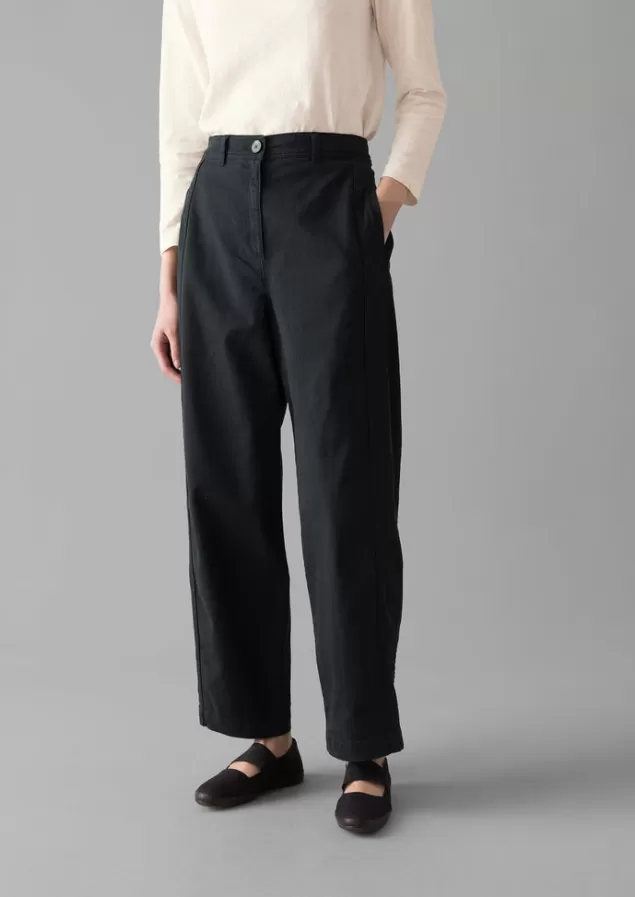 Women Toast Kathe Flat Front Cotton Twill Trousers