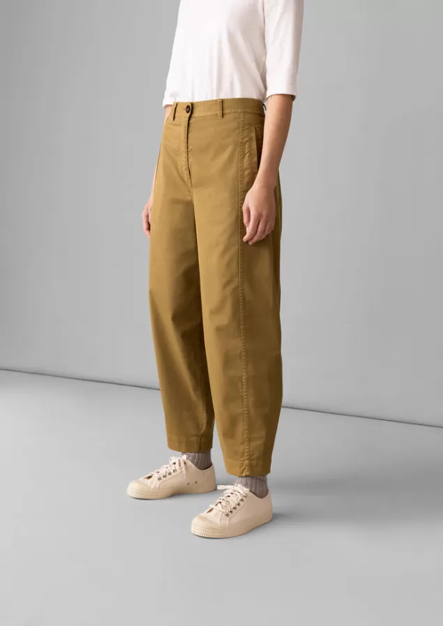 Women Toast Kathe Flat Front Cotton Twill Trousers