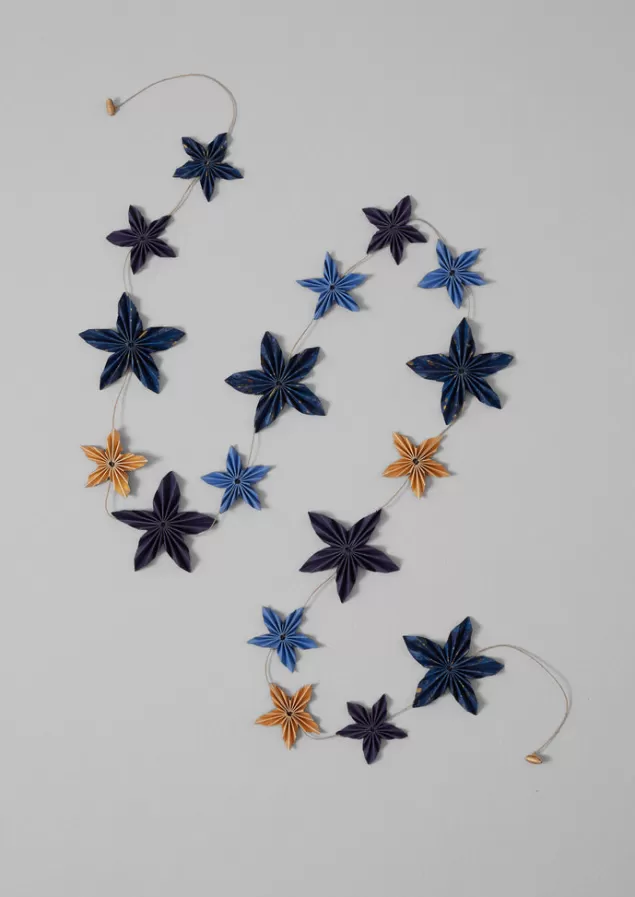 Toast Marbled Star Paper Garland