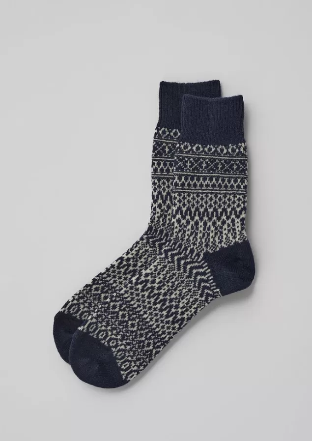 Toast Nishiguchi Kutsushita Wool Jacquard Oslo Socks