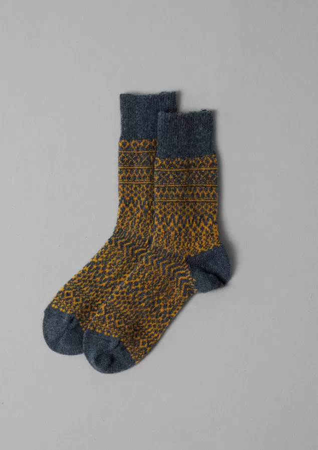 Women Toast Nishiguchi Kutsushita Wool Jacquard Socks