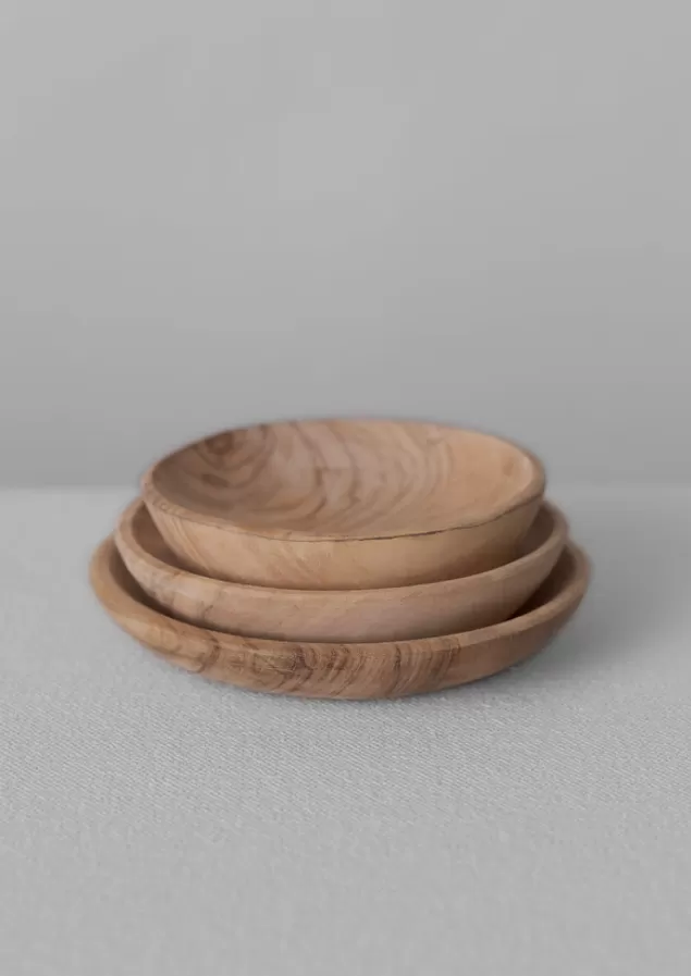 Toast Olive Wood Pinch Pot Set