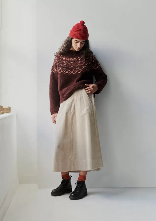 Women Toast Organic Cord A Line Skirt