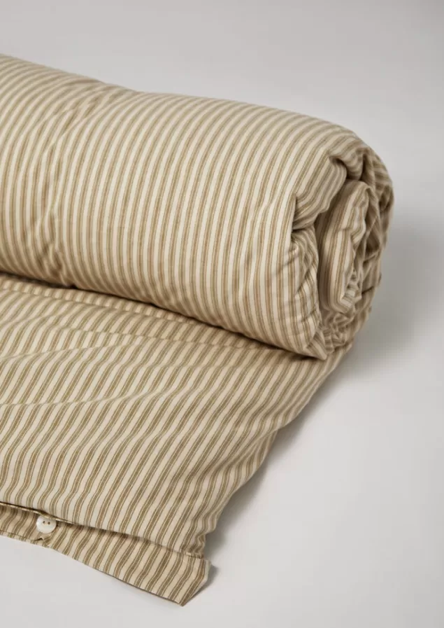 Toast Organic Cotton Ticking Stripe Duvet Cover