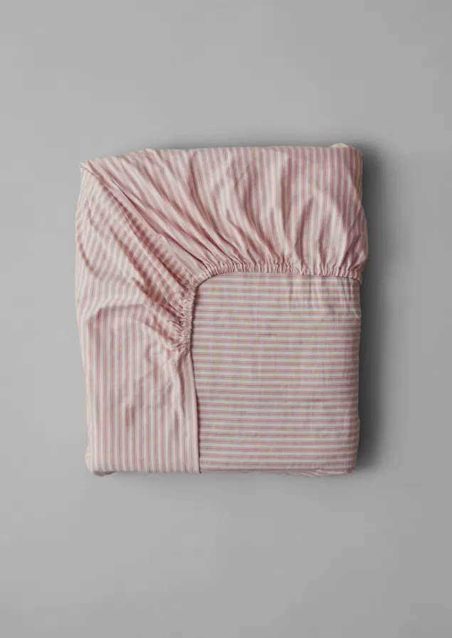 Toast Organic Cotton Ticking Stripe Fitted Sheet