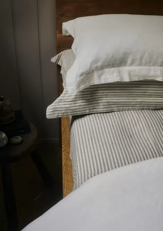 Toast Organic Cotton Ticking Stripe Fitted Sheet