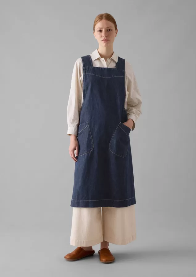 Toast Organic Denim Cross Back Apron