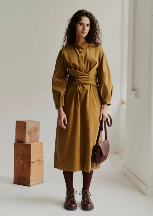 Women Toast Organic Needlecord Wrap Dress