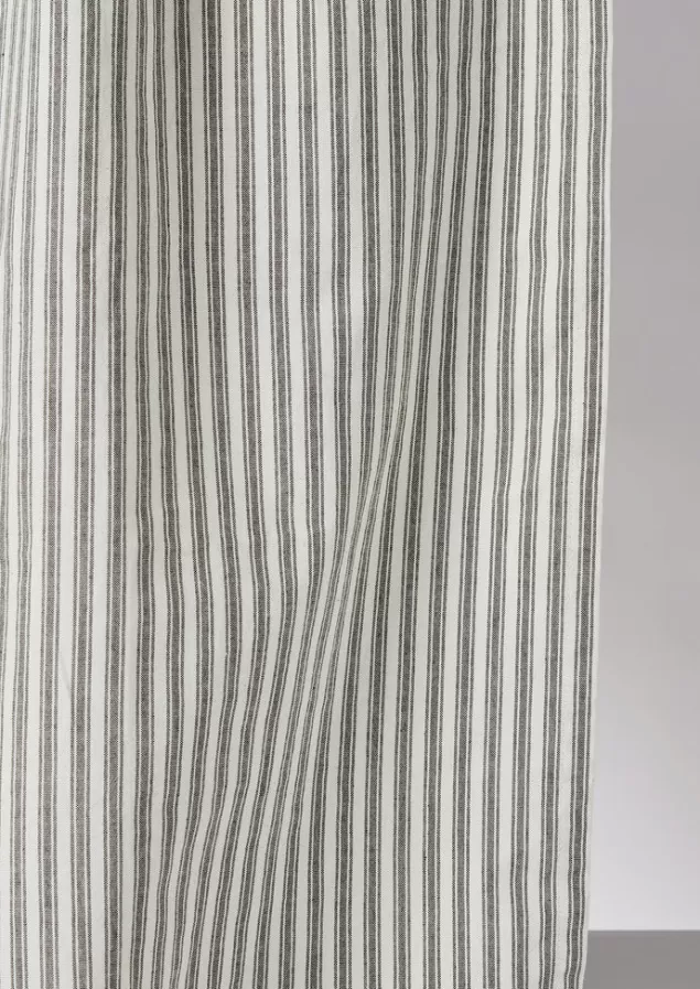 Toast Organic Ticking Stripe Shower Curtain