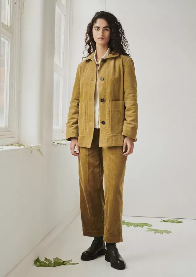 Women Toast Panelled Organic Cord Trousers