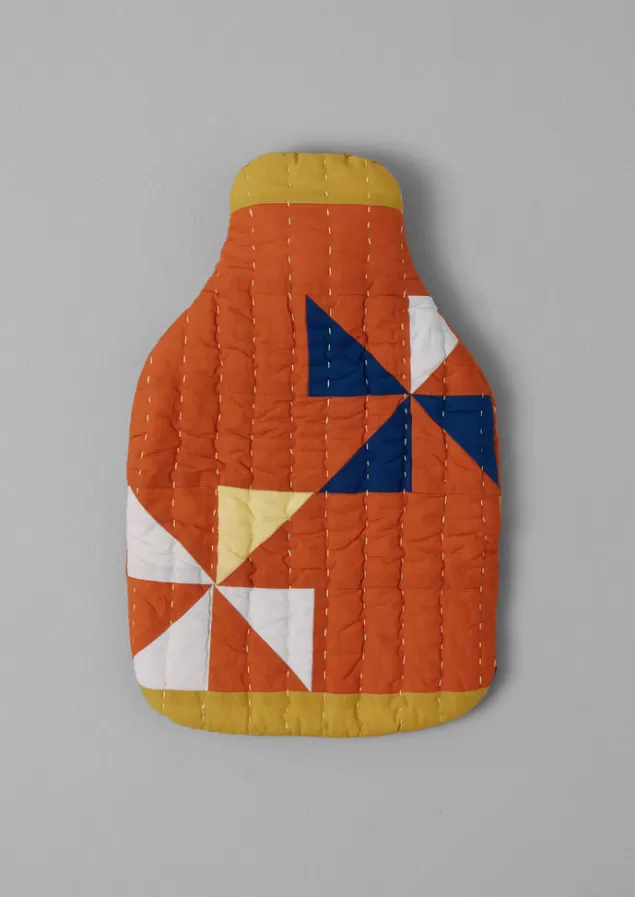 Toast Pinwheel Patchwork Hot Water Bottle Cover