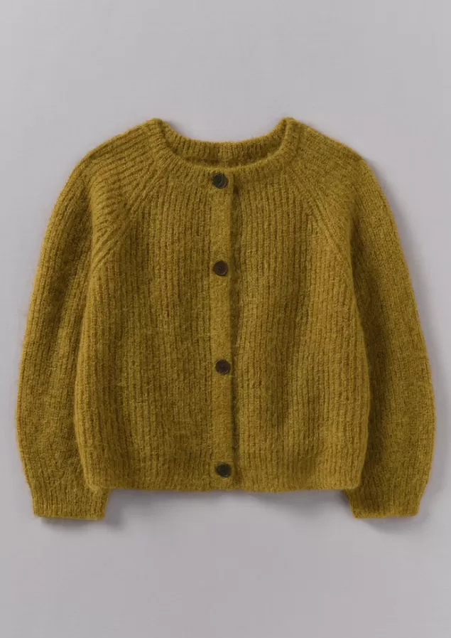 Women Toast Ribbed Mohair Blend Cardigan