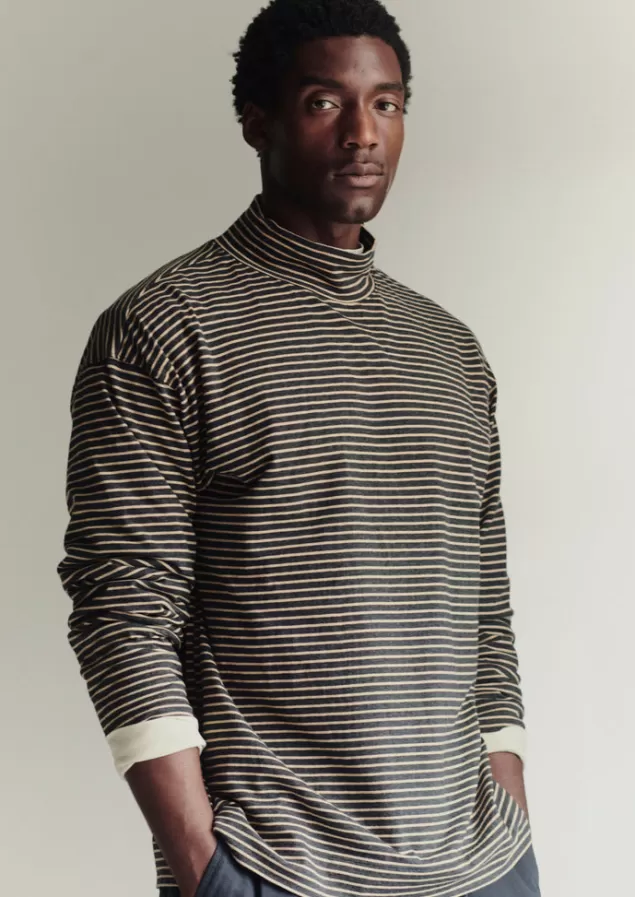 Toast Stripe Cotton Jersey Long Sleeve Tee