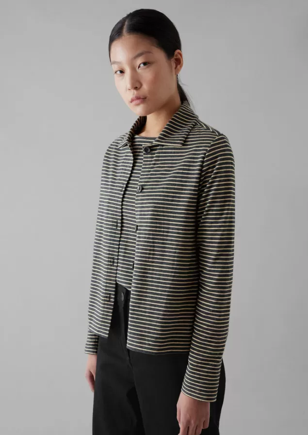 Women Toast Stripe Cotton Jersey Shirt