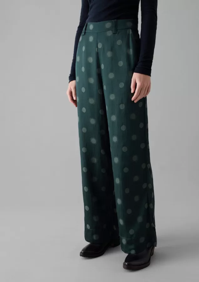 Women Toast Sun and Moon Jacquard Trousers