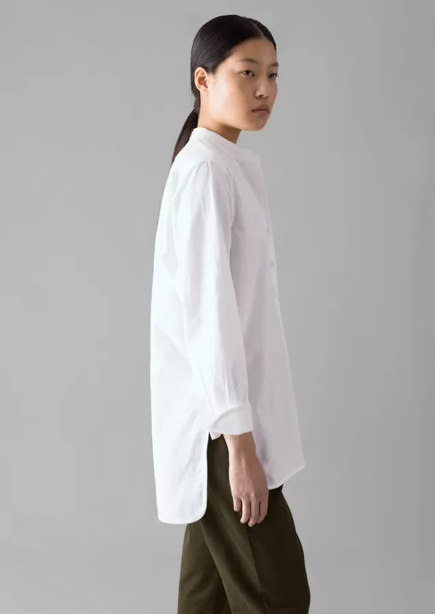 Women Toast Taro Cotton Oxford Long Shirt