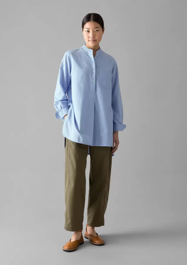 Women Toast Taro Cotton Oxford Long Shirt