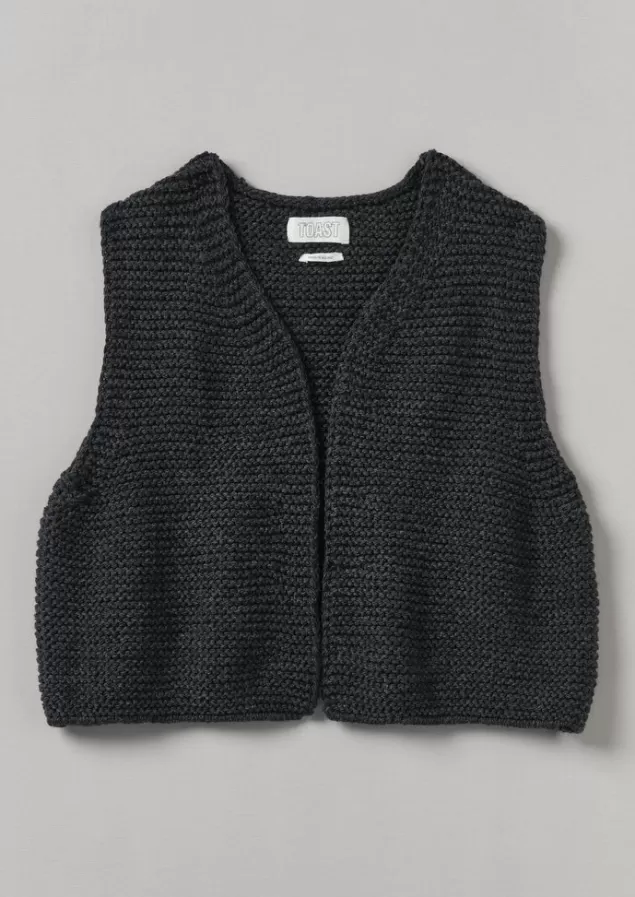 Women Toast Textured Knit Gilet