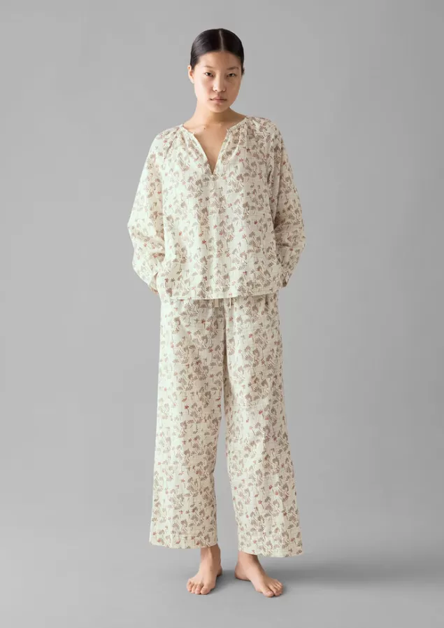 Women Toast Trellis Floral Block Print Pyjamas