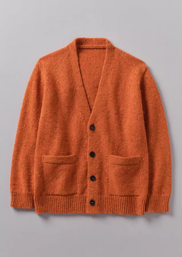 Toast V-Neck Donegal Wool Cardigan