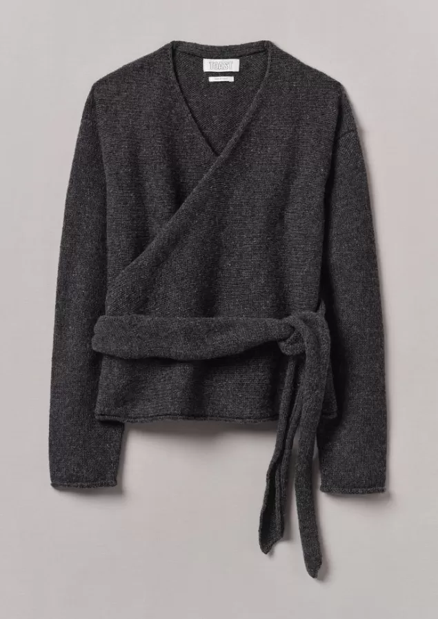 Women Toast V-Neck Wool Wrap Cardigan