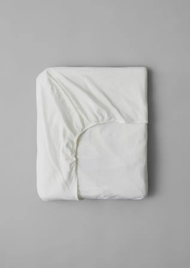 Toast Washed Linen Cotton Fitted Sheet